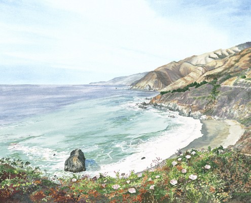 Big Sur North Original Watercolor