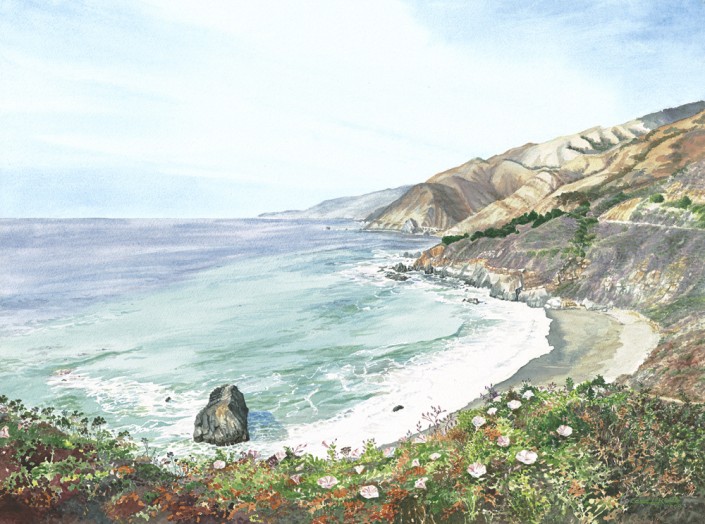 Big Sur North Original Watercolor