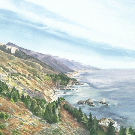 Big Sur South Watercolor