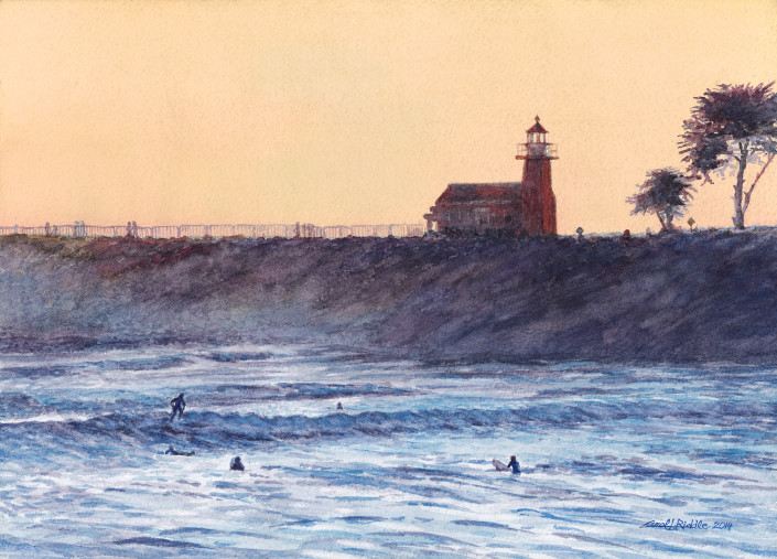 Last Rides -Santa Cruz Lighthouse at sunset