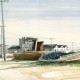 Moss Landing | 10" x 14" Original Watercolor framed $425